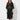 Black Tafteh V-neck Dress – front view