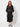 Black Tafteh V-neck Dress – front view