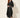 Black Tafteh V-neck Dress – three-quarter view