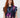 Purple Flower Jakard Vest – shawl collar and jacquard detail