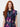 Purple Flower Jakard Vest – shawl collar and jacquard detail