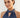 RM2000 pleated halter dress, slate blue - neckline detail