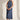 RM2000 pleated halter dress, slate blue - front view