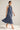RM2000 pleated halter dress, slate blue - side view