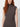 Brown Lady Dress – turtleneck and waist drape detail