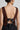 Trava Brown pleated top, rust - back bow detail