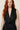 SR250 black satin jumpsuit collar detail