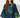 Blue-Green Pallet Cape – leaf pattern and belt detail