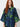 Blue-Green Pallet Cape – leaf pattern and belt detail