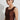 Trava Brown pleated top, rust - close-up