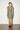 Lona Gray Abron Dress — back view on model showing the center-back zip