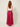 delsha magenta - Red Tie-Belt Maxi Skirt, model back view