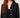 Scallop Jacquard Coat Black - scallop and crystal button detail