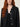 Scallop Jacquard Coat Black - scallop and crystal button detail