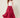 delsha magenta - Red Tie-Belt Maxi Skirt, model walking view