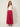 delsha magenta - Red Tie-Belt Maxi Skirt, model front view