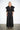 Black-GL Vest and Pants Set — front view on model showing the crystal-edged cape top and wide-leg pants