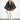 SR446 black cape jacket with metallic copper U-pattern — front view, shawl front tied in a knot at the waist