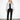 Elsa Rish Patineh White Coat — front view on model showing the white fringed texture and open front