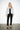 Elsa Rish Patineh White Coat — front view on model showing the white fringed texture and open front