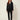 Scallop Jacquard Coat Black - model front
