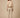 Kaira Beige Crinkle Jacket - model back view, cream top